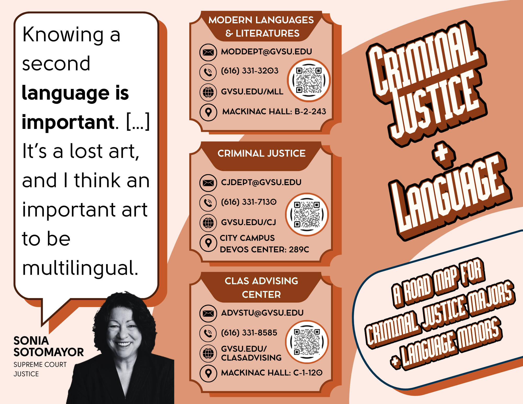 Criminal Justice Major + Language Minor Brochure Preview